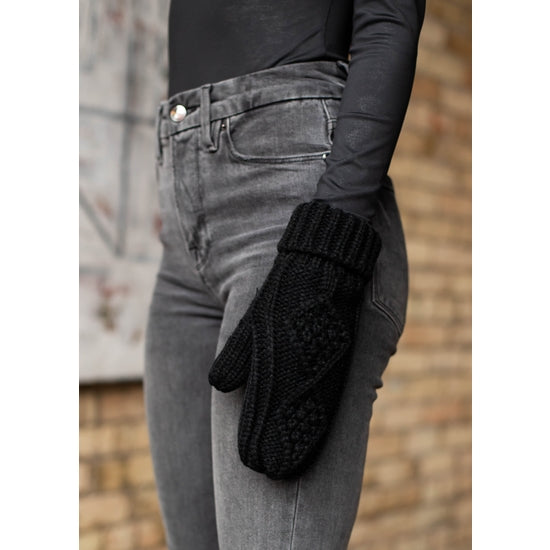 Knit Mittens - Black