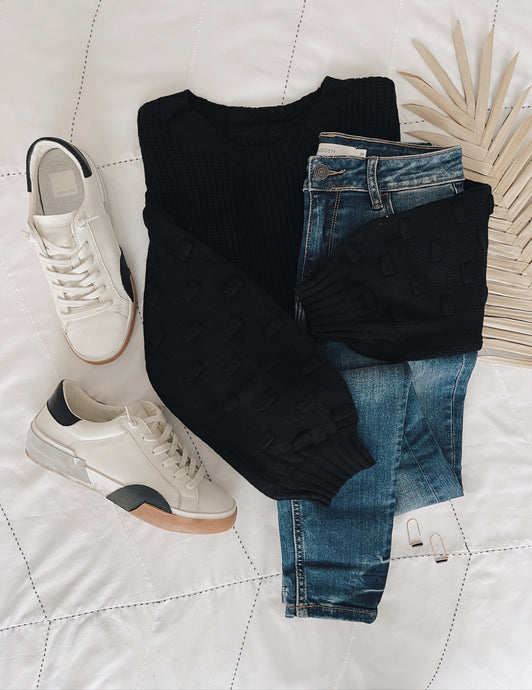 Made For You Knit Sweater - Black