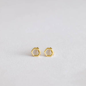 Minimalist Hex Studs