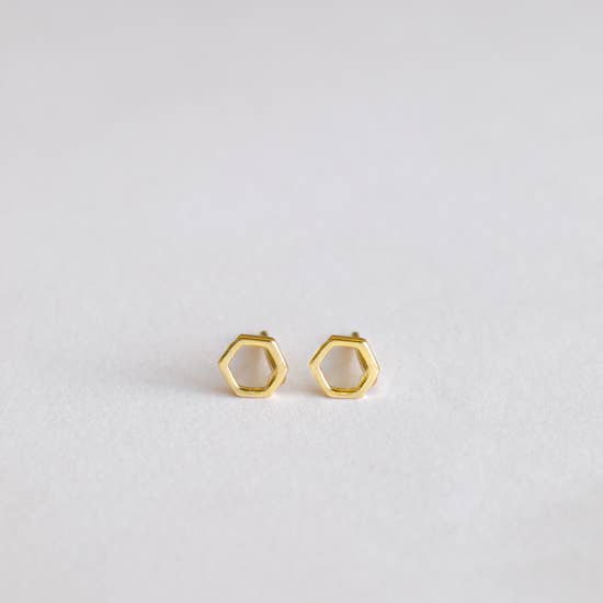 Minimalist Hex Studs