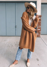 Joplin Pocketed Sweater Trench - Camel