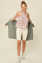 June bug Plaid Top