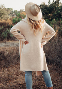 Joplin Pocketed Sweater Trench - Heather Petal