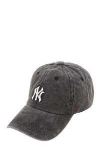 NY Baseball Cap - Washed Charcoal