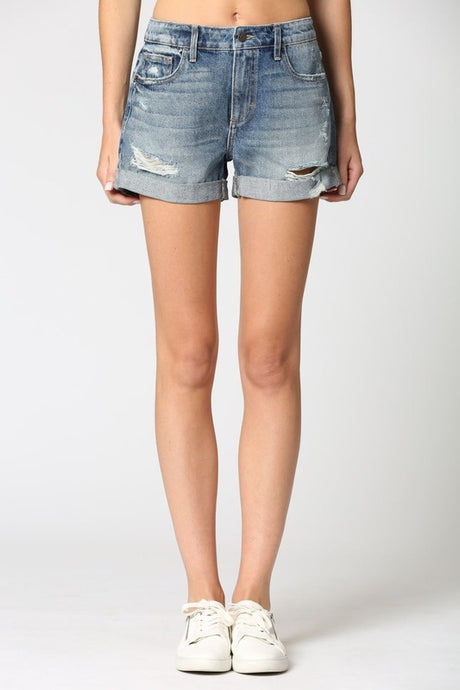 Riley Cuffed Denim Shorts