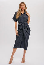 Simone Ruched Shirt Dress