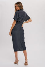Simone Ruched Shirt Dress