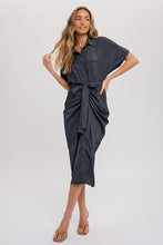 Simone Ruched Shirt Dress