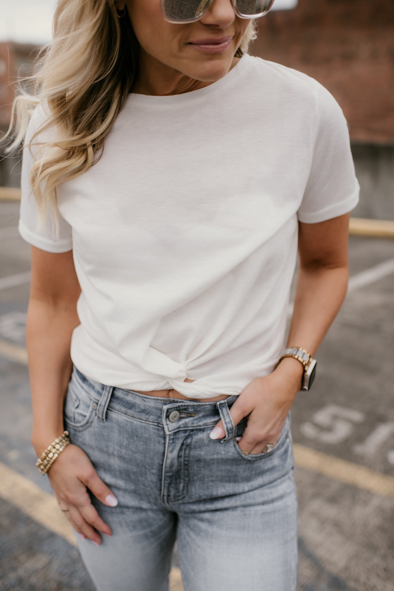 Follow Through Twist Front Tee