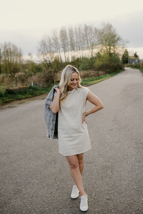 Carly Raw Hem Shirt Dress
