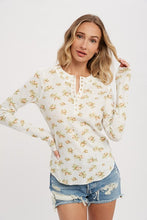 Ditzy Floral Henley - Lime