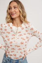 Ditzy Floral Henley - Rose