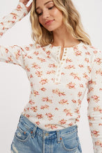 Ditzy Floral Henley - Rose