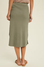 Feeling Grateful Ribbed Skirt - Sage