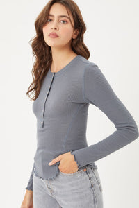 Gabby Long Sleeve - Steel