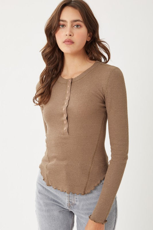Gabby Long Sleeve - Cocoa