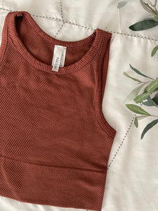 Free To Be Highneck Tank - Vintage Copper