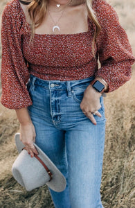 Fall For You Blouse - Crimson