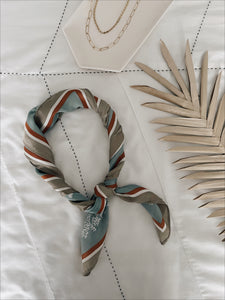 Kacey Silky Bandana Scarf - Sky