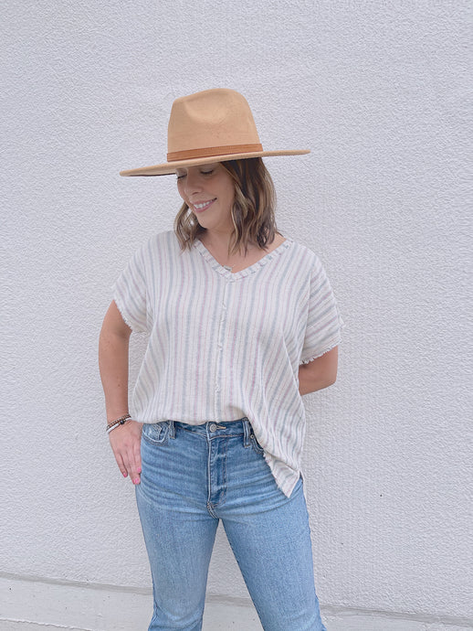 Scottsdale V-Neck Gauze Top