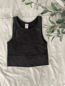 Free To Be Highneck Tank - Vintage Black