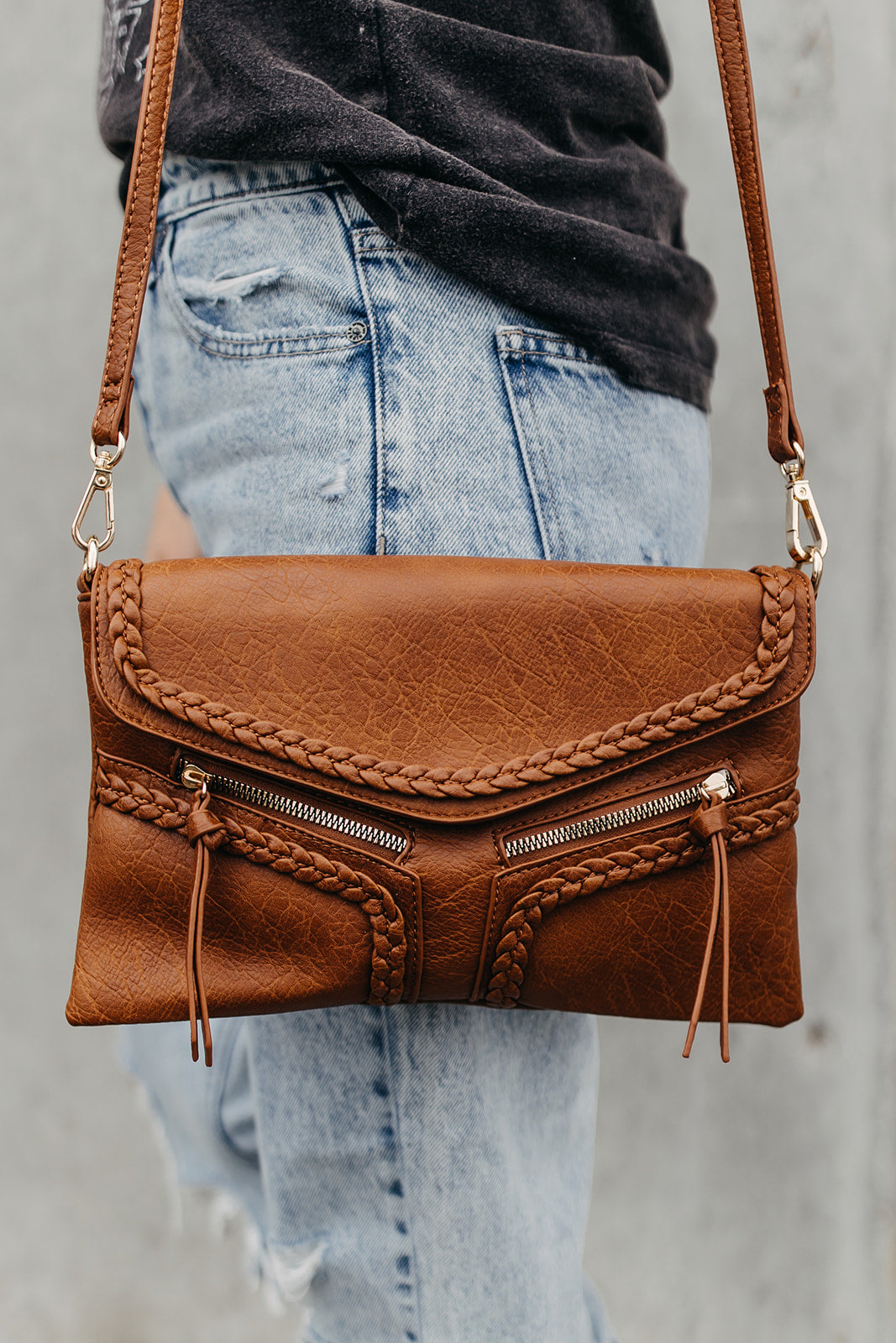 Laurel Crossbody - Saddle