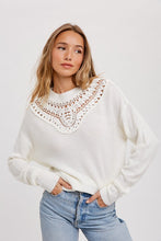 Jeanie Crochet Collar Pullover