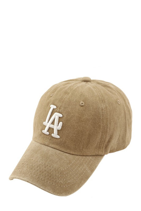 LA Baseball Cap - Washed Khaki