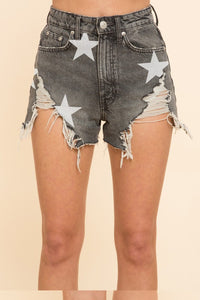 Lonestar Denim Shorts - Faded Black