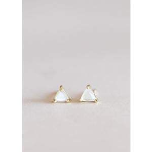 Mini Energy Gem Studs - Pearl