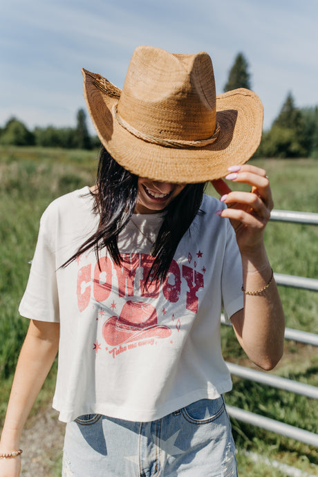 Take Me Away Crop Tee - Ivory