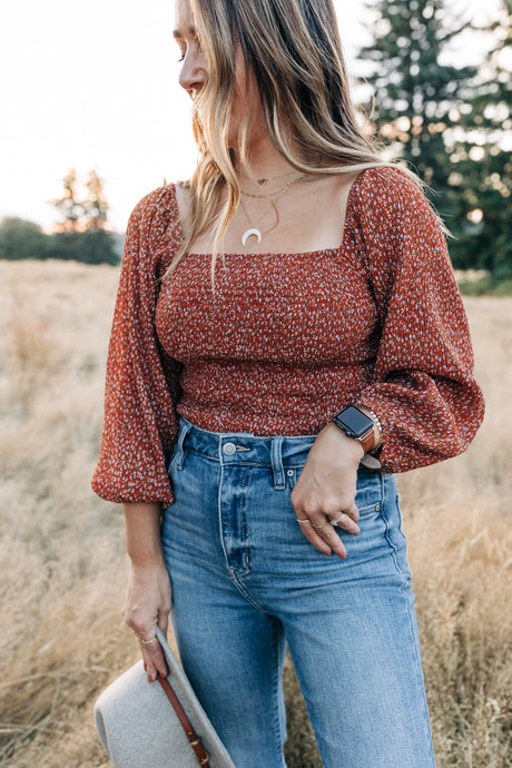 Fall For You Blouse - Crimson