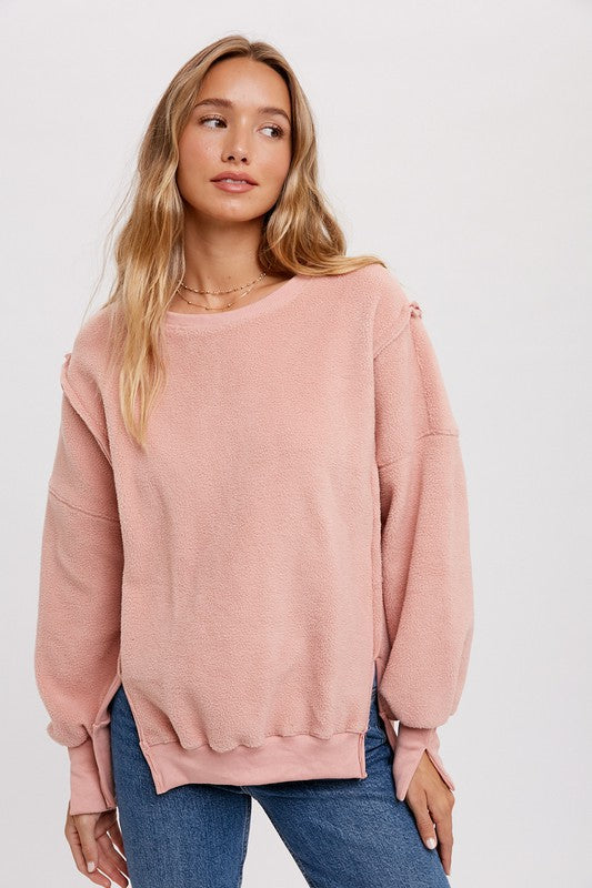 Denver Teddy Pullover - Rose