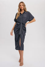 Simone Ruched Shirt Dress