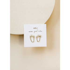 Opal Chain Studs