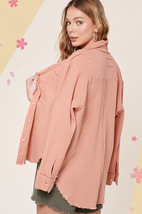 This Bliss Button Down - Peachy